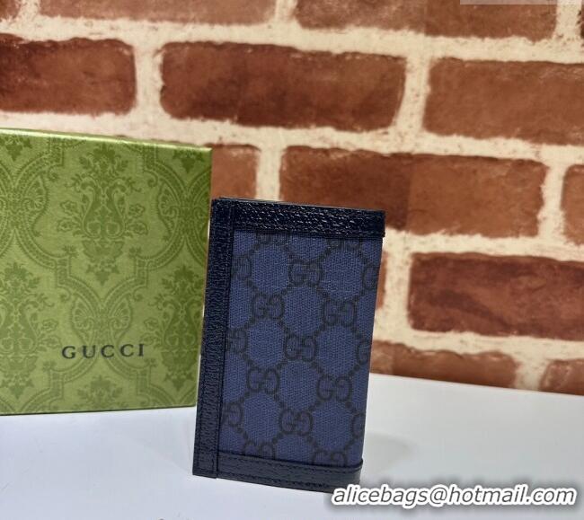 Good Looking Gucci Ophidia Zip Around Wallet ‎706844 Dark Blue 2023
