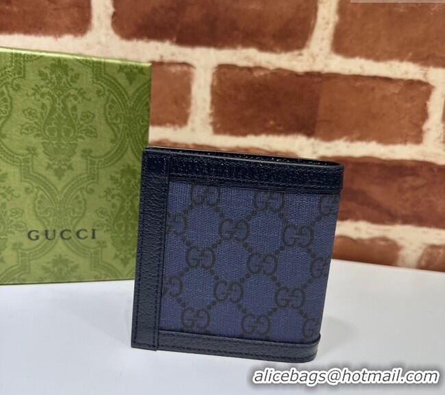 Grade Design Gucci Ophidia GG Canvas Bi-Fold Wallet 732016 Dark Blue 2023