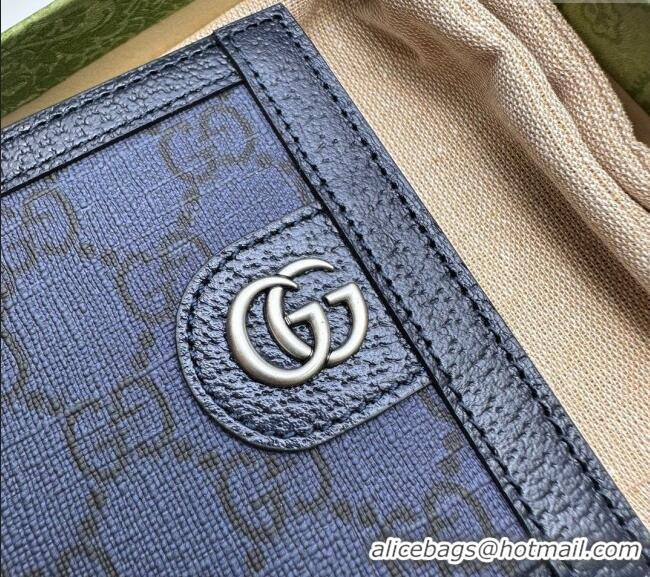 Grade Design Gucci Ophidia GG Canvas Bi-Fold Wallet 732016 Dark Blue 2023