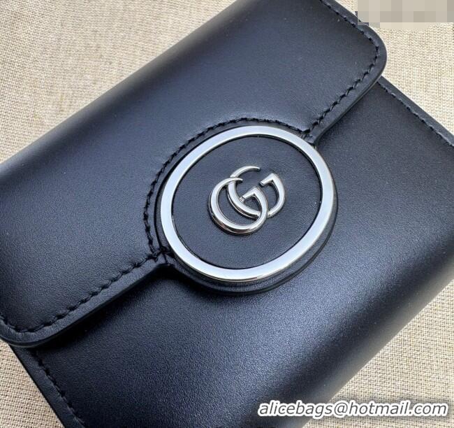 Shop Promotional Gucci Petite Leather Medium Wallet 760197 Black 2023