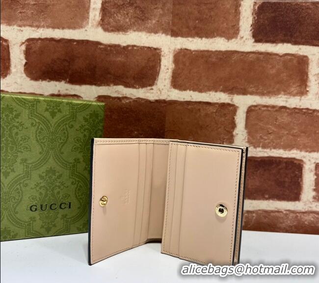 Top Quality Gucci Card case Wallet in Beige Horsebit Striped GG Canvas 774332 2023