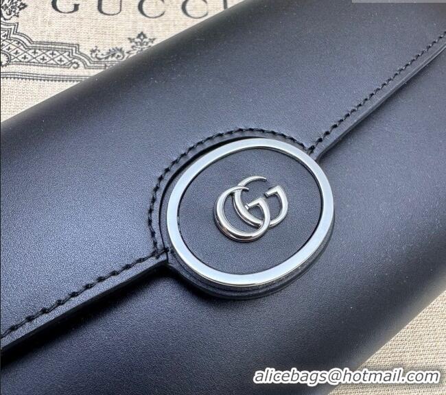 Promotional Gucci Petite GG Leather Continental Wallet 762167 Black 2023