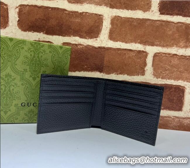Buy Fashionable Gucci Leather Bi-Fold Wallet with Gucci Logo 771148 Black 2024