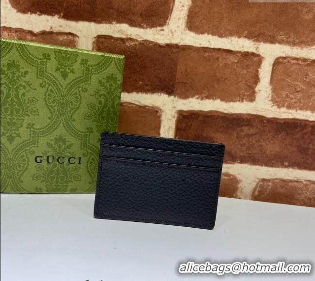 Trendy Design Gucci Leather Card Case with Gucci Logo 771157 Black 2024
