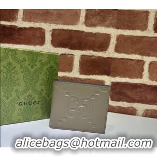 Custom Cheap Gucci Jumbo GG Leather Wallet in Grey Leather 739475 2023