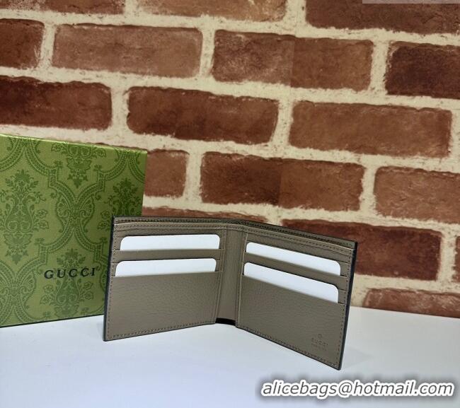 Custom Cheap Gucci Jumbo GG Leather Wallet in Grey Leather 739475 2023