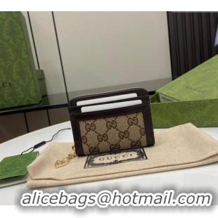 Well Crafted Gucci Luce GG Canvas Mini Zip Wallet 790037 Beige/Brown 2024