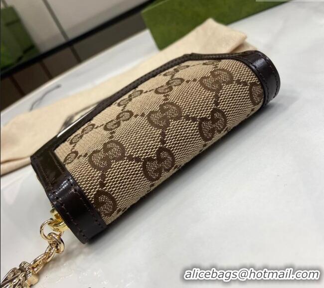 Well Crafted Gucci Luce GG Canvas Mini Zip Wallet 790037 Beige/Brown 2024