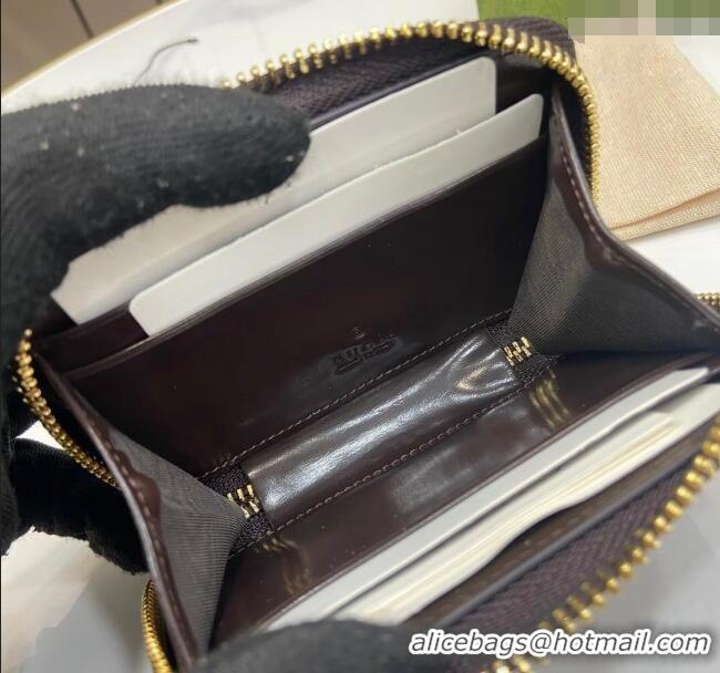 Well Crafted Gucci Luce GG Canvas Mini Zip Wallet 790037 Beige/Brown 2024