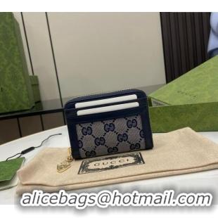 Trendy Design Gucci Luce GG Canvas Mini Zip Wallet 790037 Grey/Blue 2024