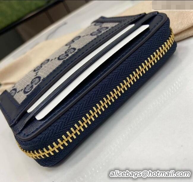 Trendy Design Gucci Luce GG Canvas Mini Zip Wallet 790037 Grey/Blue 2024