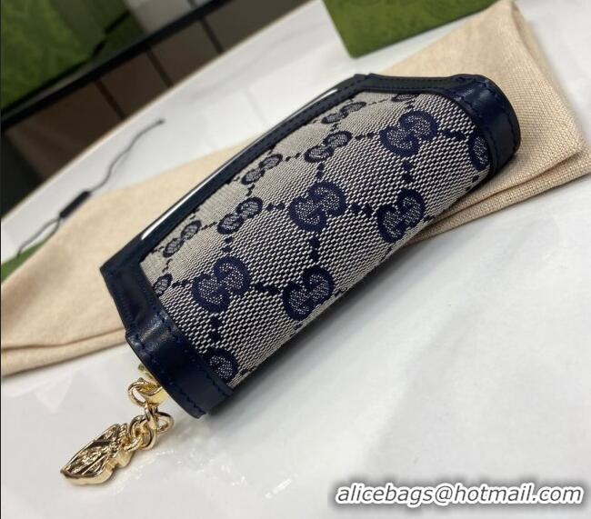 Trendy Design Gucci Luce GG Canvas Mini Zip Wallet 790037 Grey/Blue 2024