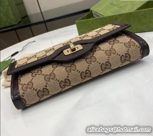 Low Cost Gucci Luce GG Canvas Continental Wallet 790034 Beige/Brown 2024