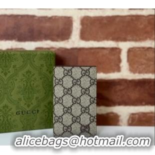 Best Price Gucci Long Card Case with GG Detail 768249 Brown Leather 2024