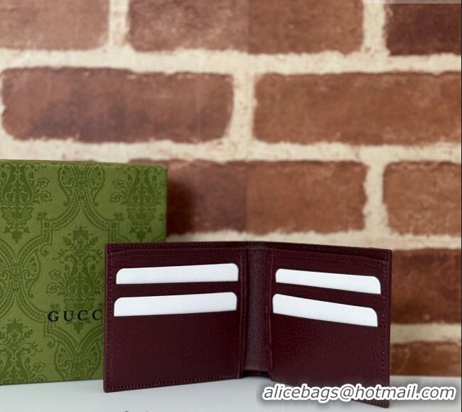Unique Grade Gucci Wallet with GG Detail ‎768243 Burgundy 2024