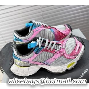 Purchase Balenciaga Stapler Sneakers in Mesh Pink/Grey 0604056