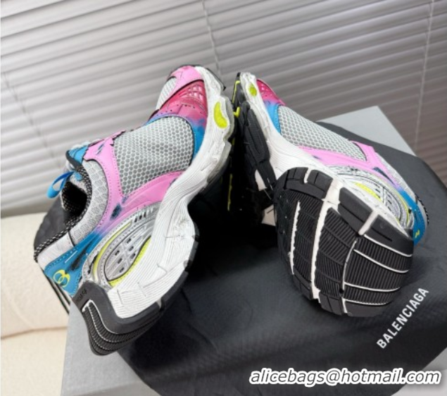 Purchase Balenciaga Stapler Sneakers in Mesh Pink/Grey 0604056