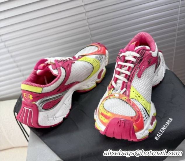 Low Price Balenciaga Stapler Sneakers in Mesh Pink/White 0604057