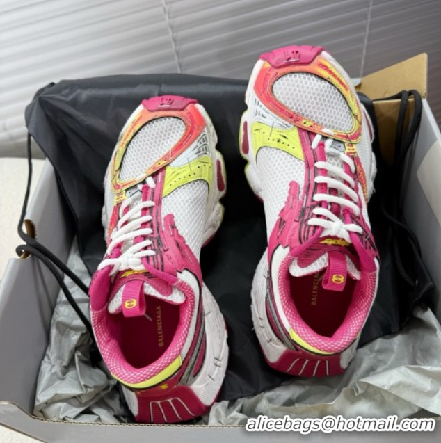 Low Price Balenciaga Stapler Sneakers in Mesh Pink/White 0604057