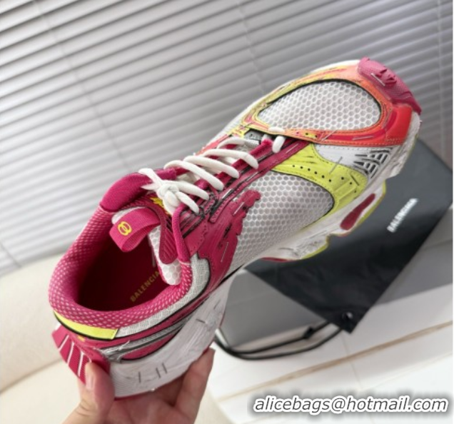 Low Price Balenciaga Stapler Sneakers in Mesh Pink/White 0604057