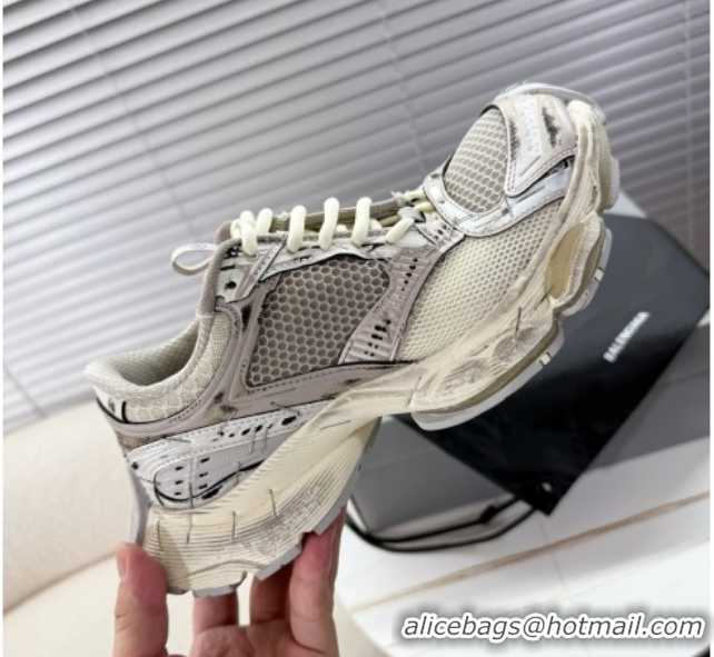 Classic Hot Balenciaga Stapler Sneakers in Mesh White/Grey 0604058