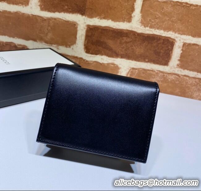 Best Price Gucci Horsebit 1955 Leather Card Case Wallet 621887 Black 2024