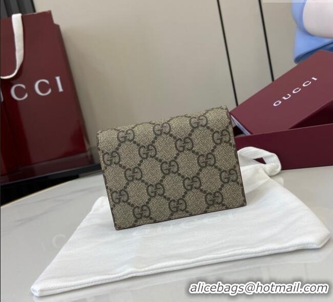 Best Price Gucci GG Canvas Mini Compact Wallet with Cat Detail 818767 Cat 2025