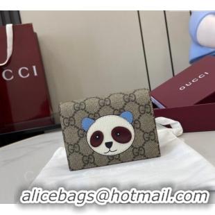 Promotional Gucci GG Canvas Mini Compact Wallet with Panda Detail 818767 2025