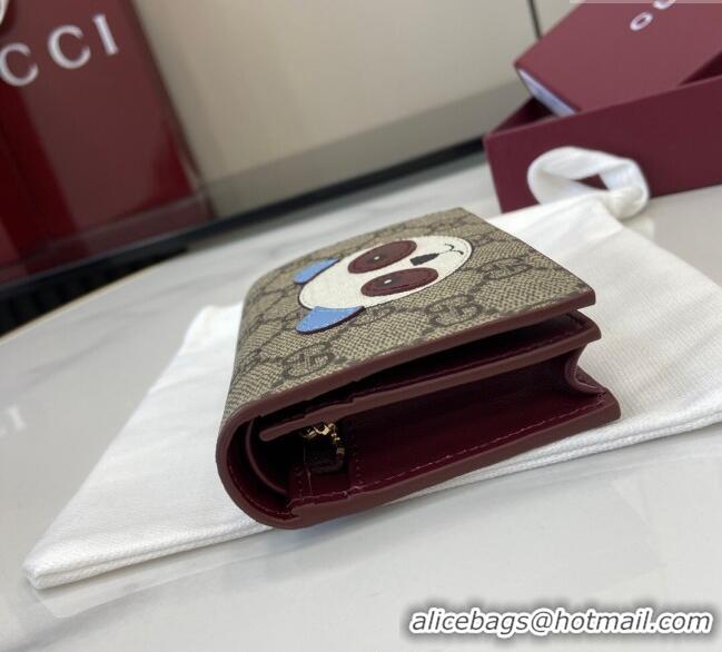 Promotional Gucci GG Canvas Mini Compact Wallet with Panda Detail 818767 2025