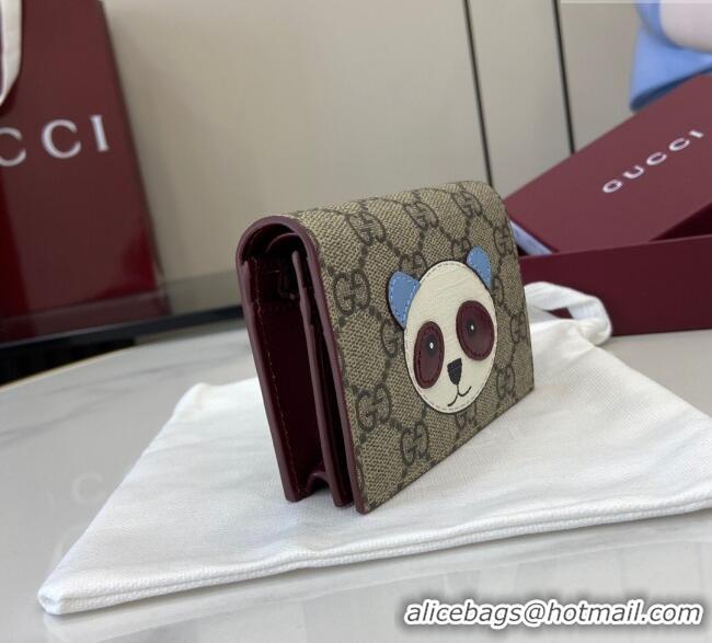 Promotional Gucci GG Canvas Mini Compact Wallet with Panda Detail 818767 2025