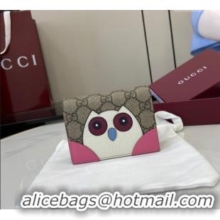 Well Crafted Gucci GG Canvas Mini Compact Wallet with Owl Detail 818767 2025