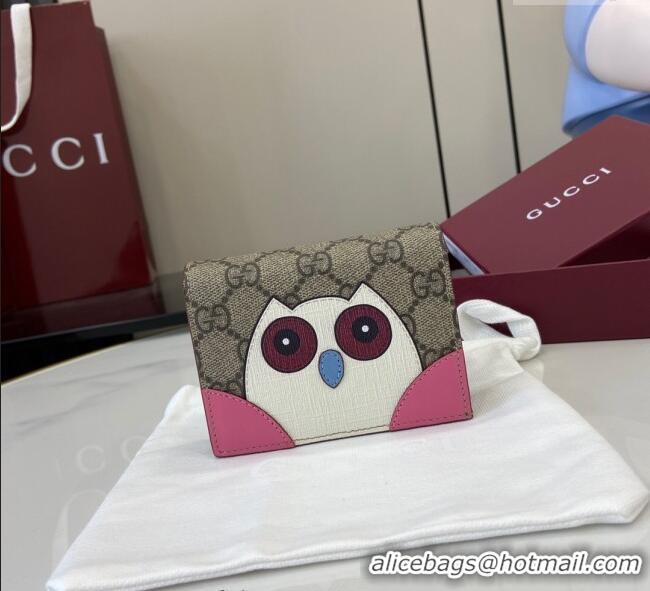 Well Crafted Gucci GG Canvas Mini Compact Wallet with Owl Detail 818767 2025