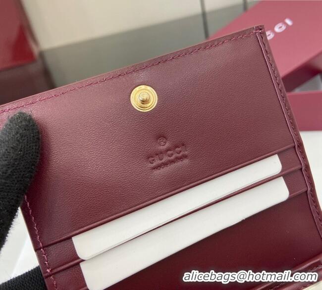 New Fashion Gucci GG Canvas Mini Compact Wallet with Dog Detail 818767 2025