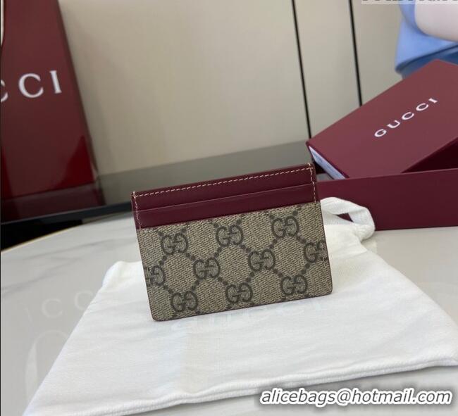 Buy Discount Gucci Bi-Color GG Canvas Card Case Wallet with Cat Detail 818769 2025
