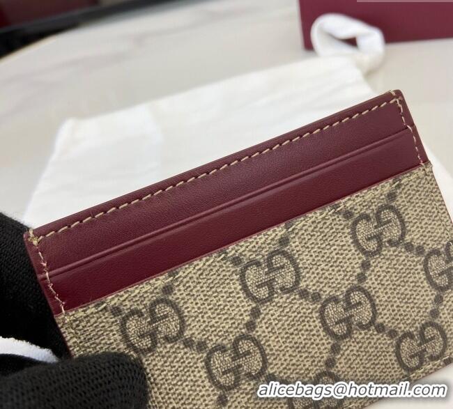 Buy Discount Gucci Bi-Color GG Canvas Card Case Wallet with Cat Detail 818769 2025