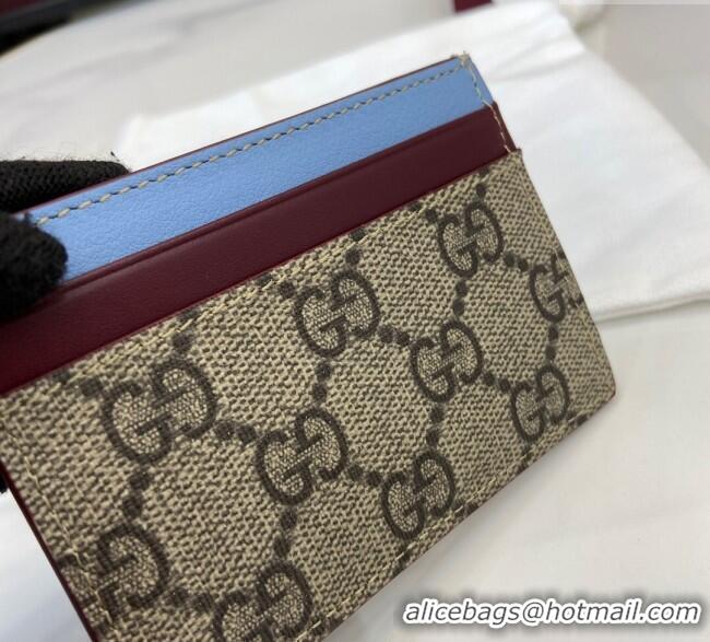 Shop Discount Gucci Bi-Color GG Canvas Card Case Wallet with Panda Detail 818769 2025