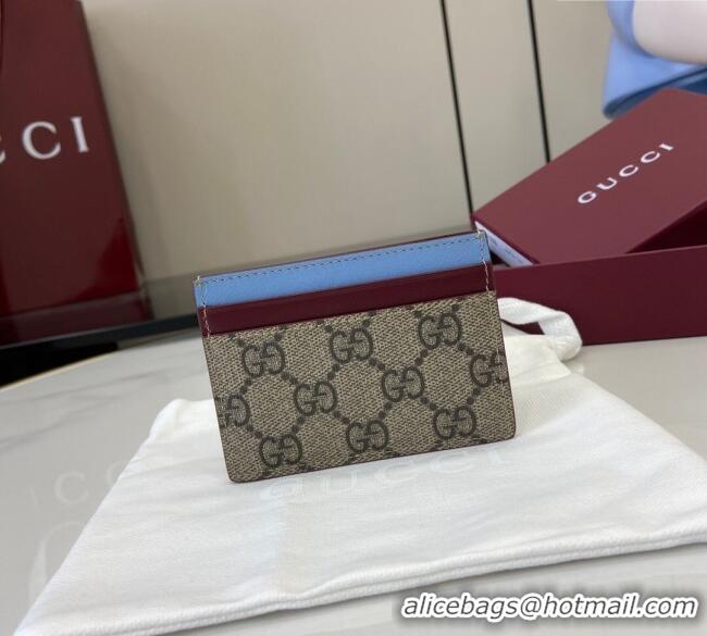 Shop Discount Gucci Bi-Color GG Canvas Card Case Wallet with Panda Detail 818769 2025