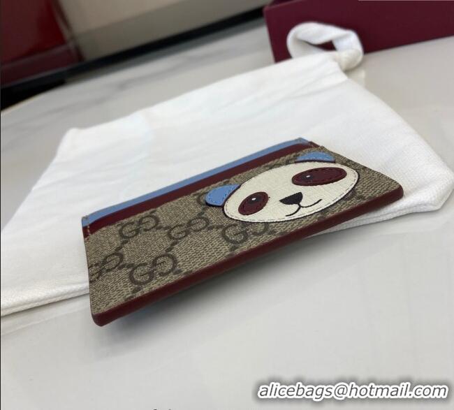 Shop Discount Gucci Bi-Color GG Canvas Card Case Wallet with Panda Detail 818769 2025