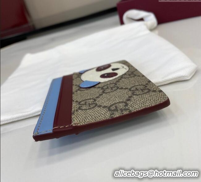 Shop Discount Gucci Bi-Color GG Canvas Card Case Wallet with Panda Detail 818769 2025