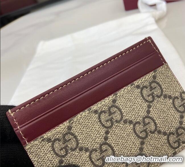 Good Taste Gucci Bi-Color GG Canvas Card Case Wallet with Owl Detail 818769 2025