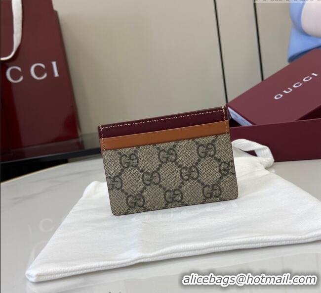 Shop Grade Gucci Bi-Color GG Canvas Card Case Wallet with Dog Detail 818769 2025