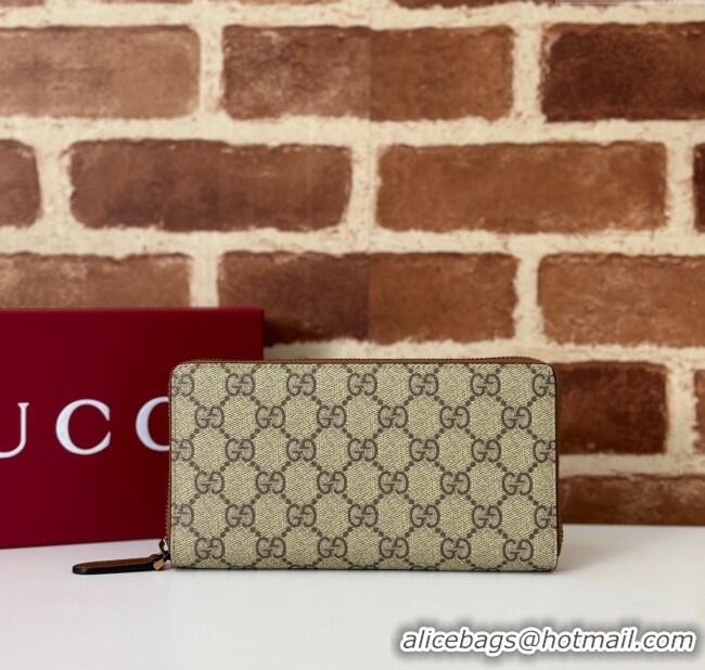 Promotional Gucci Mens GG Canvas Zip Around Wallet 821207 Beige 2025