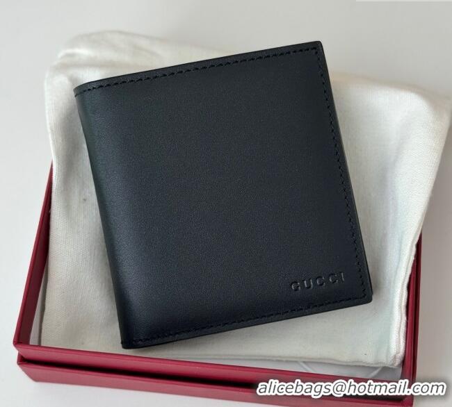 Well Crafted Gucci Mens Bi-fold Embossed Wallet 818949 Black 2025
