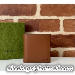 Traditional Specials Gucci Mens Bi-fold Embossed Wallet 818949 Brown/Beige 2025