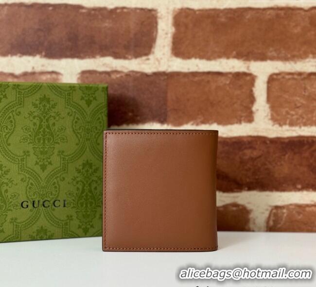 Traditional Specials Gucci Mens Bi-fold Embossed Wallet 818949 Brown/Beige 2025