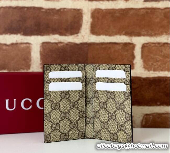 Promotional Gucci Mens GG Emblem Bi-Fold Embossed Card Case Wallet 818953 Brown 2025