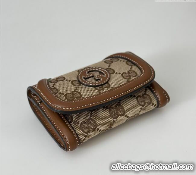 Famous Brand Gucci Blondie Wallet GG Canvas 818811 Brown 2025