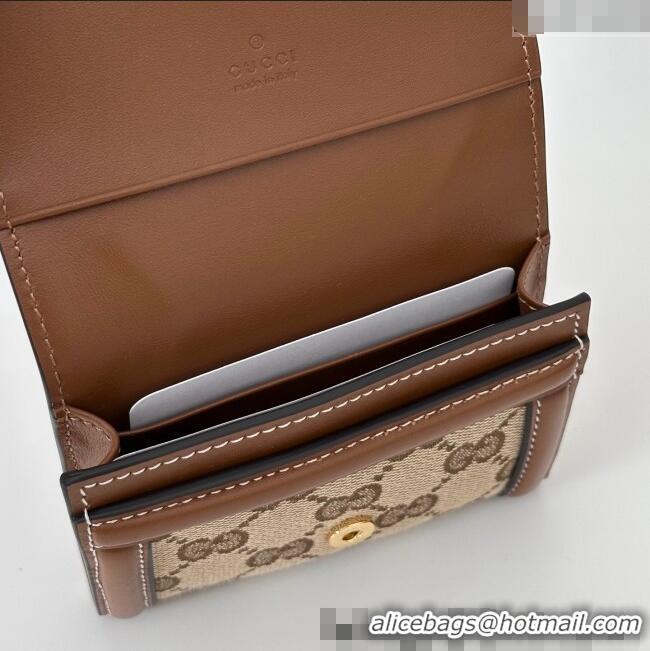 Famous Brand Gucci Blondie Wallet GG Canvas 818811 Brown 2025