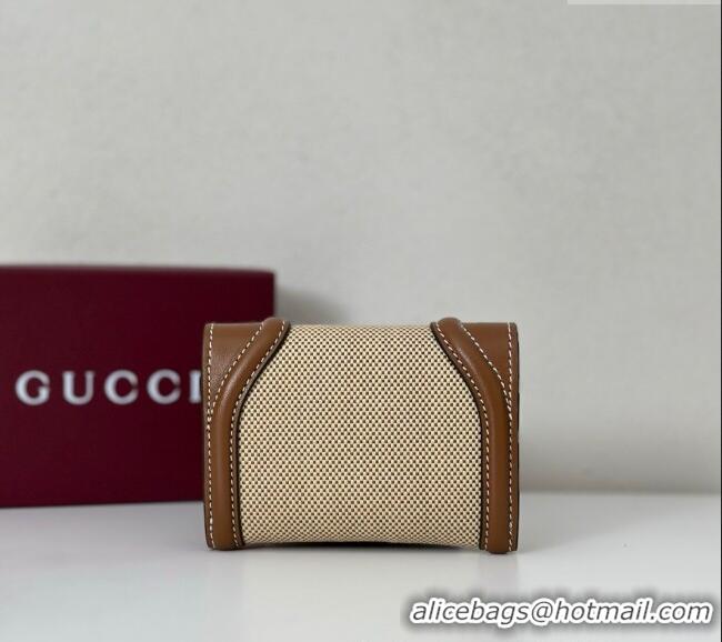 Big Discount Gucci Blondie Wallet Canvas/Leather 818811 Brown 2025