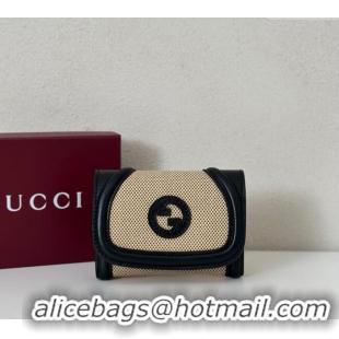 Popular Style Gucci Blondie Wallet Canvas With Leather 818811 Black 2025